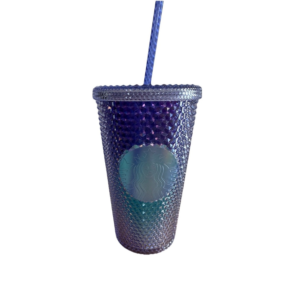 Starbucks Summer 2021 Mermaid Blue‎ Purple Ombre Studded 16oz Grande Tumbler